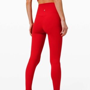 Lululemon Red Align Leggings Size 2